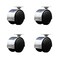 Service Caster 2'' Floor Safe Chrome Hooded Twin Wheel Caster Top Plate , 4PK SCC-TP02S50D-NYU-BC-4 - alternate 1